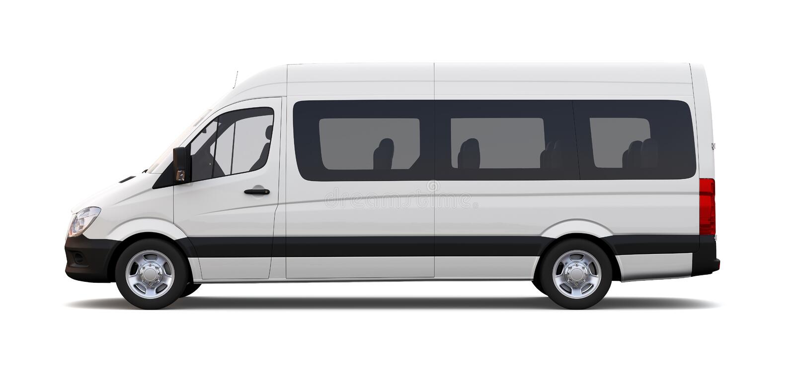 white-minibus-side-view-isotlated-50463913